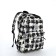School backpack from textiles on lightning, 3 pockets, black color