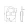 The castle of the hinged "N. Novgorod" ZVS-1, d = 18 mm, size 120x170 mm