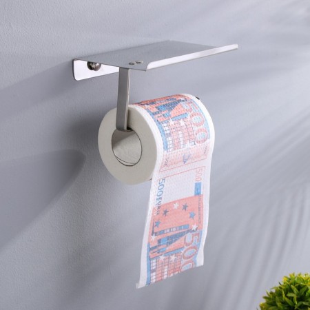 Souvenir toilet paper "500 euros", 9.5x10x9.5 cm-1