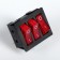 The circuit breaker is three -valve with backlight, red