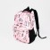School backpack of textiles on lightning, 3 pockets, pink color