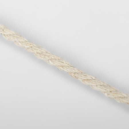 Shpagat for weaving, cotton, d = 4 mm, 50 m, twisted, white color-3