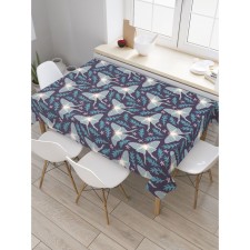 The tablecloth “Moths in the night”, rectangular, Saten, size 145x180 cm