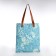 Hooper bag without fastening, from textiles, blue color