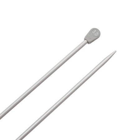 Right aluminum knitting needles with 35 cm/3.0 mm coating-2