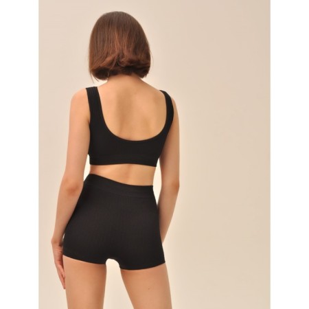 Women's shorts with the braid "Kosichka" Mirey Shorts Plait, size 44-46, black color-1