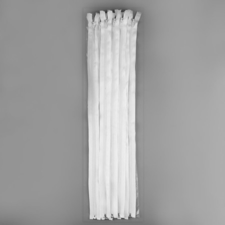 Lightning "Spiral", No. 5, detachable, castle machine, 60 cm, white color-2