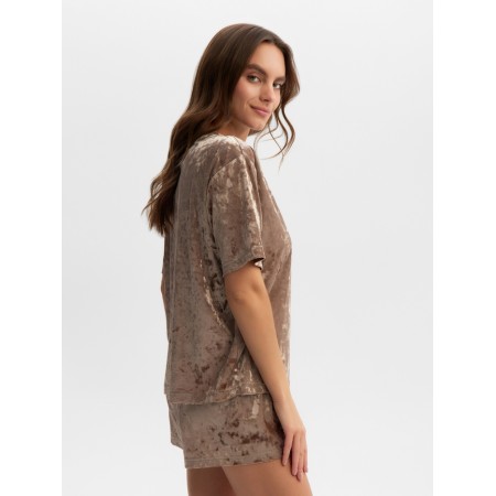 The female set (T -shirt and shorts) KAFTAN VELVET p. 44-46, coffee-7