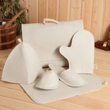 Set of bath "Male" portfolio of 5 items, light
