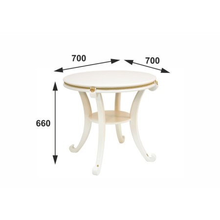 Gloria Gloria table, 740x740x650, dairy oak-1