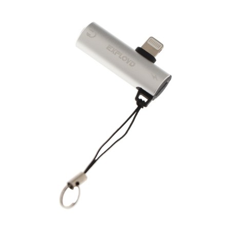 Exployd Ex-AD-757 adapter with Lightning on Jack 3.5 and Lightning, silver