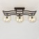 Ceiling chandelier Citilux "breeze" CL106235, 49x15x23 cm, 3x60W, E14, brown color