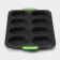 Silicone form for baking with perforation "buns", 34.5 × 23 × 2.5 cm, 8 cells (9.5 × 6.3 × 2.4 cm), color gray color