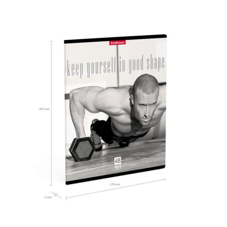 Notebook 48 sheets, A4 cage, Erichkrause, be in shape, mix-7