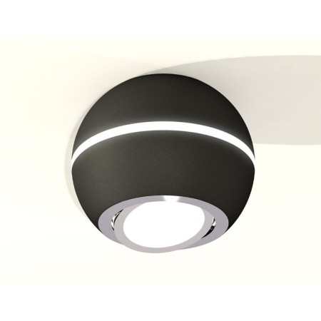 Turning lamp Ambrella Light, XS11102021, MR16 GU5.3 LED 3W, 4200K, Black sand, silver color-1