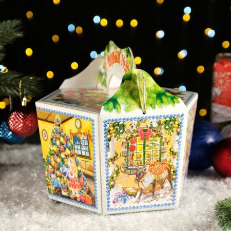 Gift box "New Year's History", 25.2 x 28.7 x 25.5 cm-2