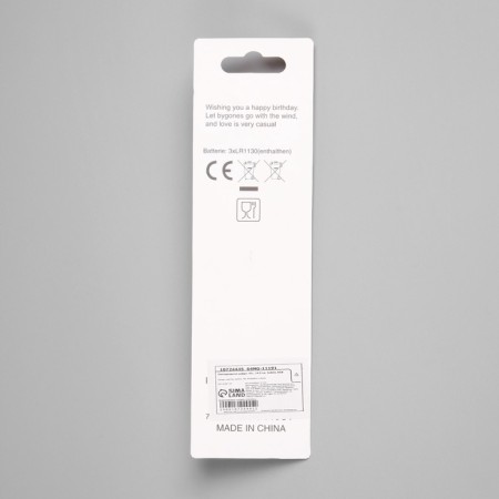 LED candle "Figure 0", 14.5 cm, from batteries LR1130x3 (included), glow of multi (RGB)-3