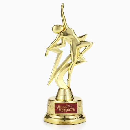 The award figure "Our pride", gold, plastic, 21.5 x 7.5 cm-1