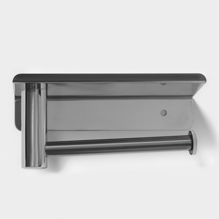 Holder for toilet paper with a shelf, 18 × 10 × 9 cm, chrome-5