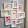 Photo frame plastic in 9 photos 9x13, 10x15, 13x18 cm "Classic" white 53x53 cm