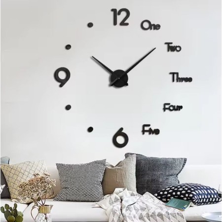 Walls Wall Interior, 3D "Aba", silent, sticker, large, D-70 cm-6