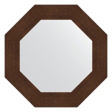 Зеркало в багетной раме, бронзовая лава 90 мм, 61x61 см
