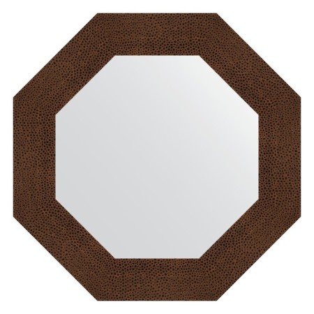 Mirror in the baguette frame, bronze lava 90 mm, 61x61 cm