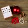 Set for creativity - create a Christmas tree decoration "Ball with a fringe", the color of the red