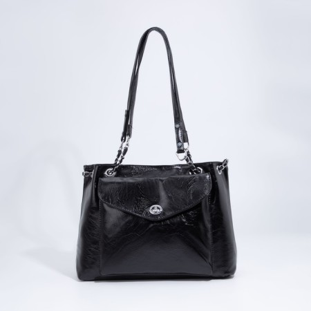 Bag Female Tout with zipper, black color