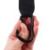 Carbine for bags for a stroller, for Velcro, eco -leather, black color