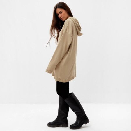 Джемпер женский MIST с капюшоном, бежевый, onesize (44-48)-4