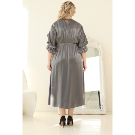 Women's dress, size 52, gray color-4