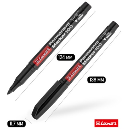 Permanent marker Luxor 100, 1-2 mm, black-2