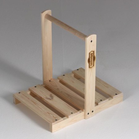 Drovnya carrying wooden, with a high pen 40x32x40 cm-1