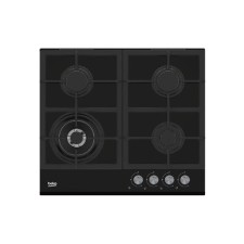 Варочная поверхность Beko HILW 64235 S, газовая, 4 конфорки, электроподжиг, черная