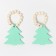 A set of rings for napkins 2 pcs. "Christmas tree", col. Green, 6*7 cm, tree