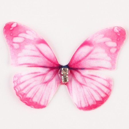Decor for creativity "Butterfly", two -layer, set of 12 pcs., Size 1 pc. - 5 × 4 cm, pink color-2