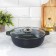 Frying, 3 l, d = 28 cm, h = 8.5 cm, glass cover, anti -stick coating, color dark marble