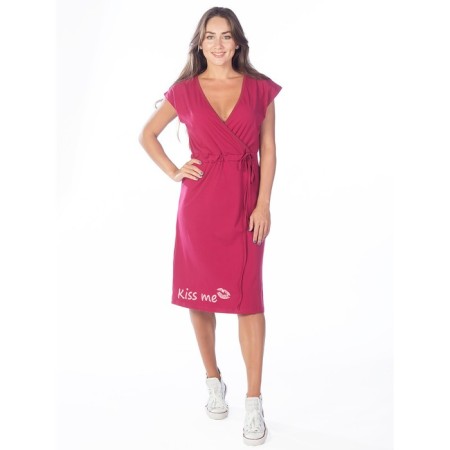 Female dress Kiss Me, size 44, burgundy color