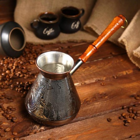 Turk for coffee copper "Russian spirit", 0.75 liters