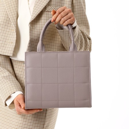 Female bag Textura, tout, medium size, color gray-10
