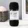 Knitting cord 100% polyester, width 4 mm 50m (black)