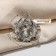 Ring for the scarf "bouquet", white white in silver