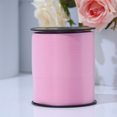Tape for decor and gifts 0.5 cm x 500 m, pink