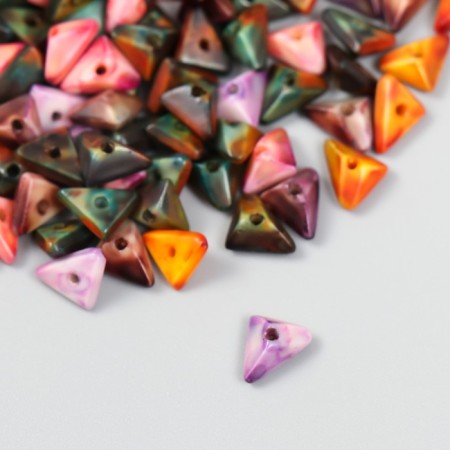 Beads for creativity plastic under the stone "Triangles" set of 15 grams 0.4x0.7x0.9 cm-1