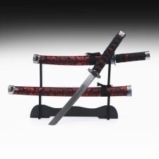 Suv. Product Katana 2B1 on a stand, scabbard to leatherette, red dragon on black 47/70cm