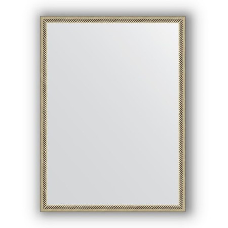 Mirror in the baguette frame - twisted silver 28 mm, 58 x 78 cm, evoForm