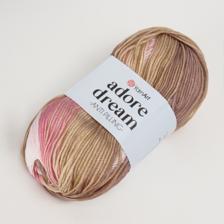 Yarn "Adore Dream" 100% acrylic anti-pilling 280m/100g (1051 Bezh-Roz)-1