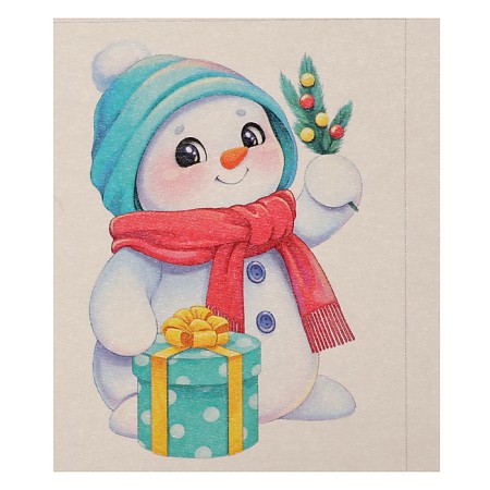 DIY soap with the picture “New Year! Snowman with a Christmas tree ", New Year's set for creativity-6