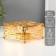 Summary Metal per 1 candle "Square. Sunflower" gold d = 5.5 cm 10x10x5.6 cm